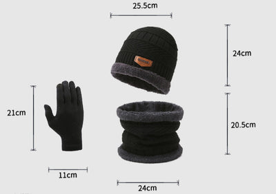 Conjunto Invernal 3 en 1: Bufanda, Guantes y Gorro de Lana Térmica - Image 16
