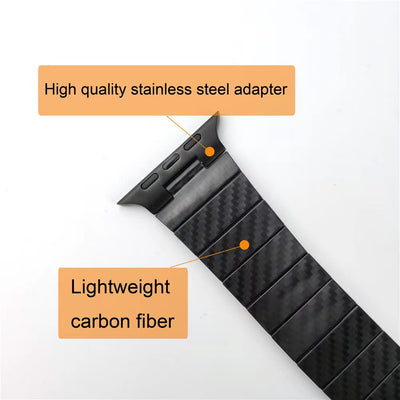 Correa Apple Watch de Fibra de Carbono para iWatch 8, 7, 6, 5, SE - Image 26
