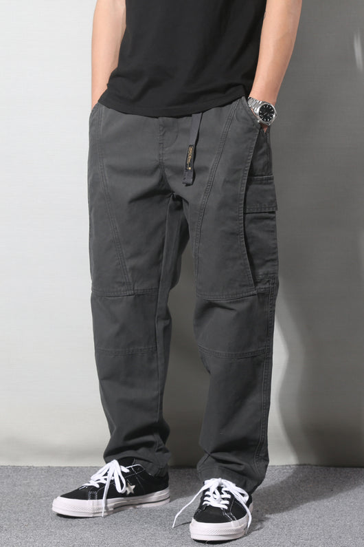 Pantalones Cargo Retro Japoneses Multi-Bolsillo para Hombre - Image 12