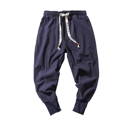 Pantalones Hip Hop de Algodón y Lino para Hombre - Estilo Urbano Moderno - Image 6
