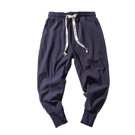 Pantalones Hip Hop de Algodón y Lino para Hombre - Estilo Urbano Moderno - Image 6