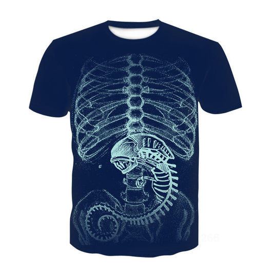 Playera Pareja Efecto Humo 3D Cuello Redondo Manga Corta Unisex - Image 12