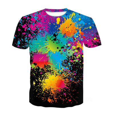 Playera Pareja Efecto Humo 3D Cuello Redondo Manga Corta Unisex - Image 15