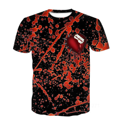 Playera Pareja Efecto Humo 3D Cuello Redondo Manga Corta Unisex - Image 16