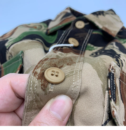 Camisa de Trabajo Camuflaje Hombre Estilo Japonés Retro Lavado Amekaji Algodón Manga Larga - Image 18