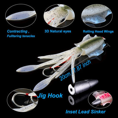 Señuelo Luminoso Calamar Biónico para Pesca en Aguas Profundas - Image 21