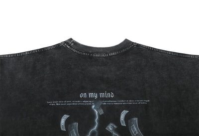 Playera Manga Larga Estampada Money First para Hombre - Image 15