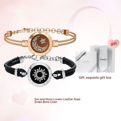 Pulsera Magnética de Cuero y Cuerda para Parejas con Inducción Interactiva - Image 12