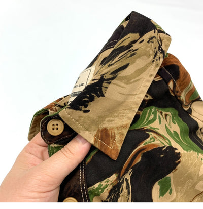 Camisa de Trabajo Camuflaje Hombre Estilo Japonés Retro Lavado Amekaji Algodón Manga Larga - Image 44