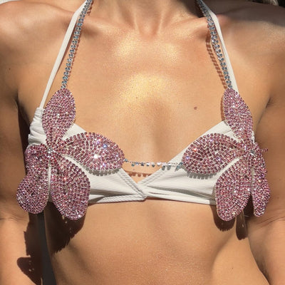 Cadena Corporal de Flores con Brillantes para Playa y Fiesta - Image 14
