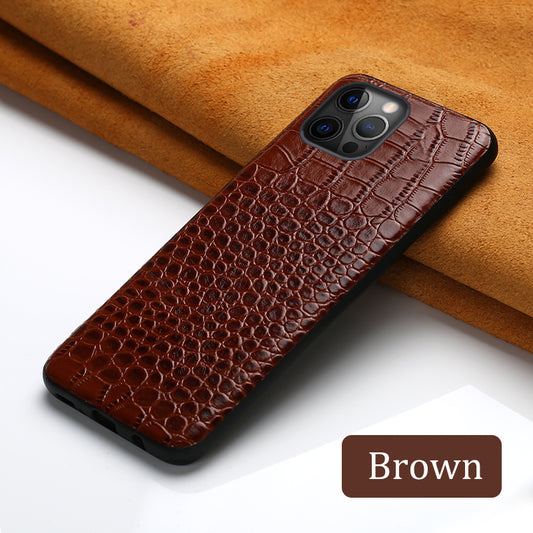 Funda de Cuero Premium para iPhone - Protección Empresarial Antigolpes