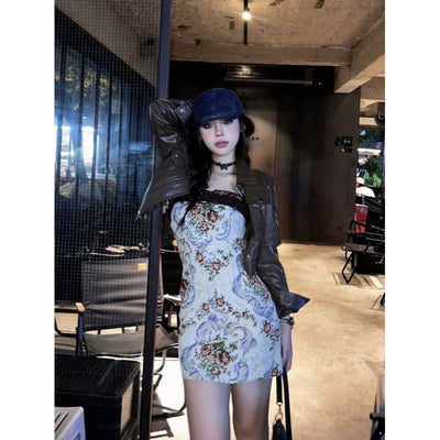 Vestido Retro Otoñal con Estampado Floral y Tirantes para Mujer - Image 14