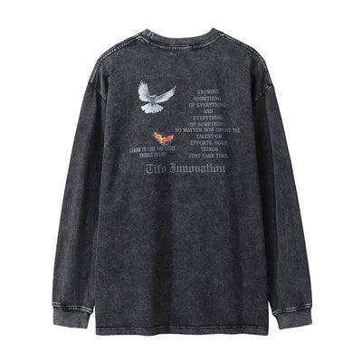 Remera Manga Larga Estampado Paloma y Llama para Hombre - Image 15