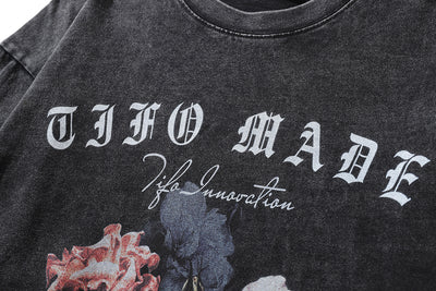 Playera Estampada con Flores de Rosa para Hombre - Image 13