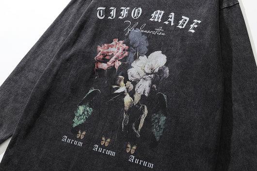 Playera Estampada con Flores de Rosa para Hombre - Image 14