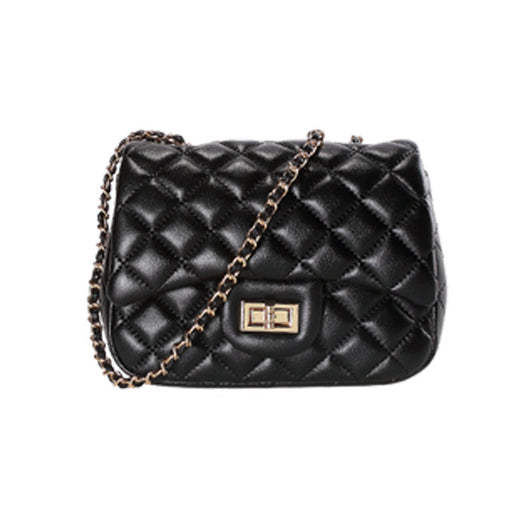Bolso Bandolera de Cuero Suave con Cadena Rombo - Image 6