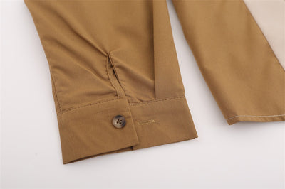 Camisa de Cuadros Hombre con Costuras Asimétricas - Manga Larga - Image 14