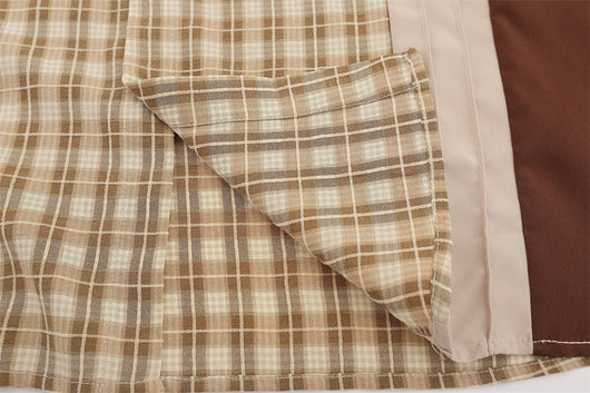 Camisa de Cuadros Hombre con Costuras Asimétricas - Manga Larga - Image 16