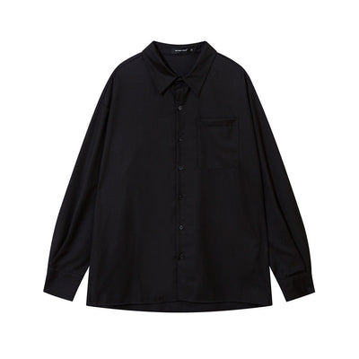 Camisa Manga Larga Suelta para Hombre - Colores Sólidos Otoño - Image 17