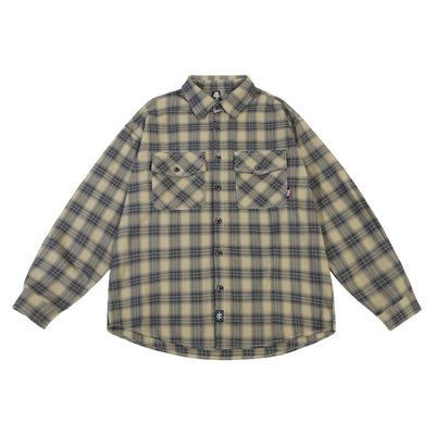 Camisa Abrigo Cuadros Estilo Retro Americano para Hombre - Image 19