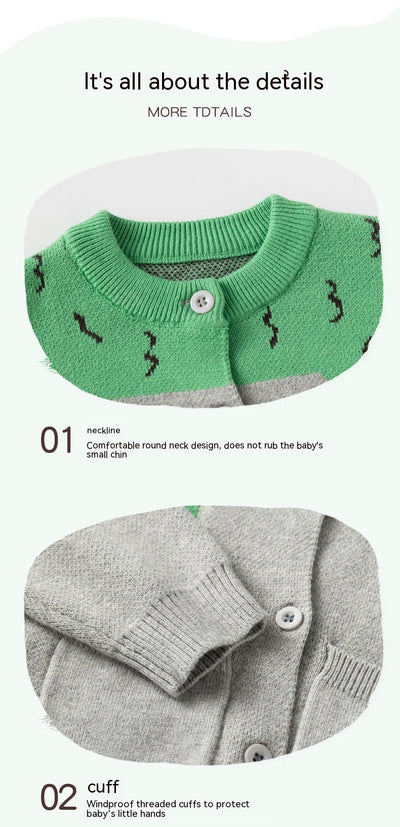 Cardigan Tejido Dinosaurio para Niños - Image 10