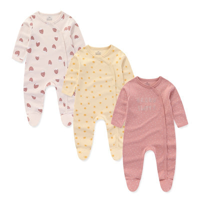 Pack de 3 Pijamas Enterizos de Algodón para Bebé con Pie Integrado - Image 25