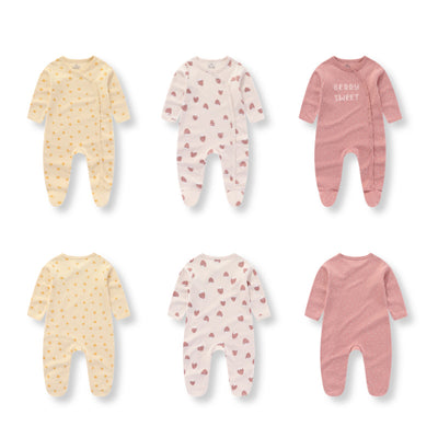 Pack de 3 Pijamas Enterizos de Algodón para Bebé con Pie Integrado - Image 27