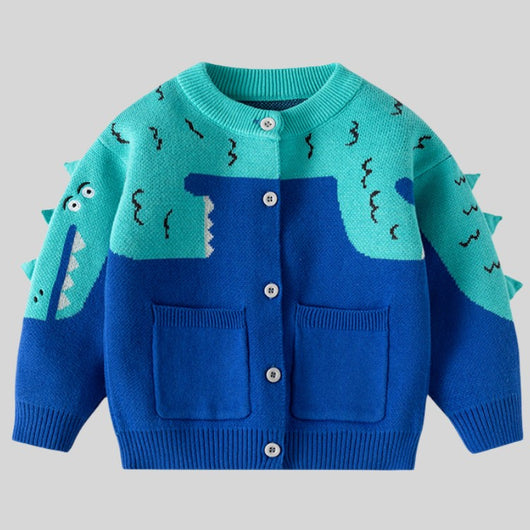 Cardigan Tejido Dinosaurio para Niños - Image 14