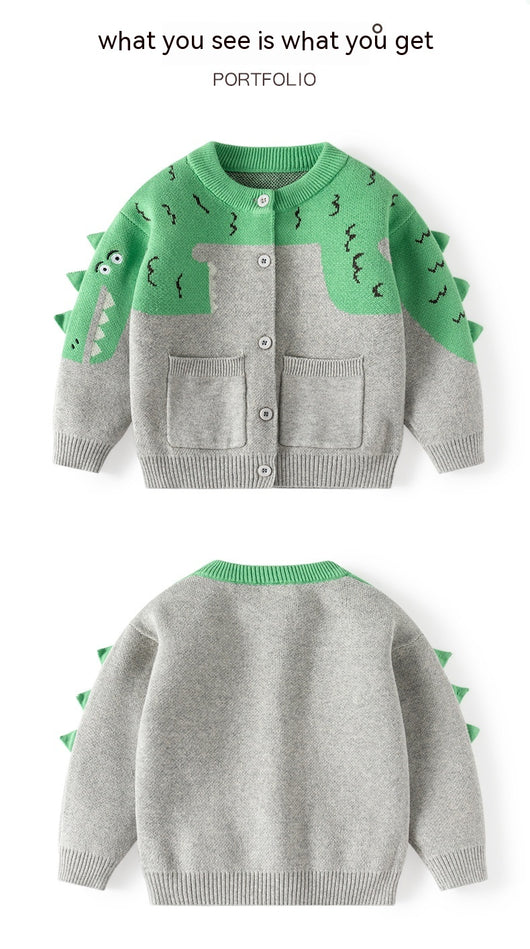 Cardigan Tejido Dinosaurio para Niños - Image 18