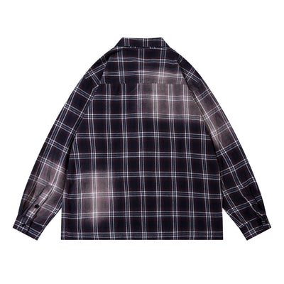 Camisa Suelta Casual Estampado Cuadros para Hombre - Image 14