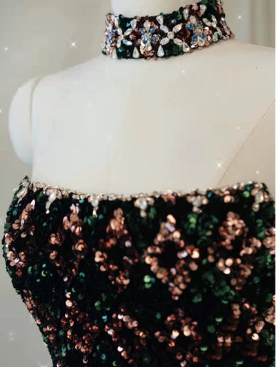 Vestido de Actuación con Lentejuelas y Cola Elegante para Mujer - Image 16