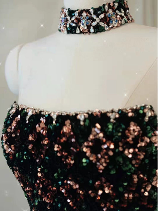 Vestido de Actuación con Lentejuelas y Cola Elegante para Mujer - Image 16