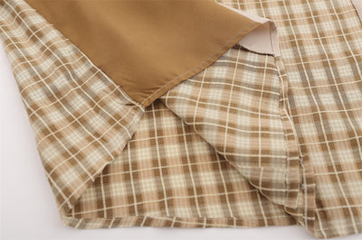 Camisa de Cuadros Hombre con Costuras Asimétricas - Manga Larga - Image 29
