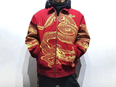 Chaqueta Acolchada de Algodón con Bordado de Dragón Chino - Image 20