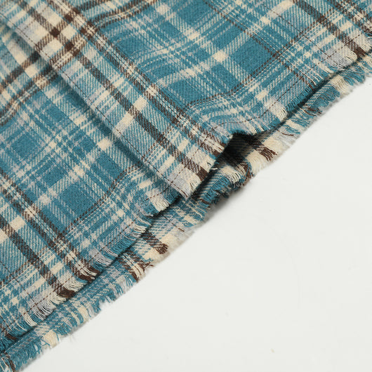Camisa Polo Manga Larga Estilo Retro Americano a Cuadros con Borde Crudo - Image 14