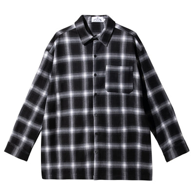 Camisa Cuadros Estilo Americano con Bolsillos y Solapa - Image 9