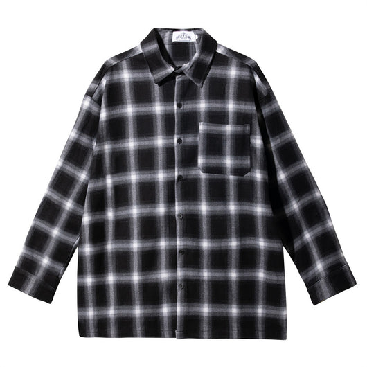 Camisa Cuadros Estilo Americano con Bolsillos y Solapa - Image 9