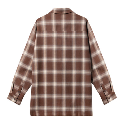 Camisa Cuadros Estilo Americano con Bolsillos y Solapa - Image 12