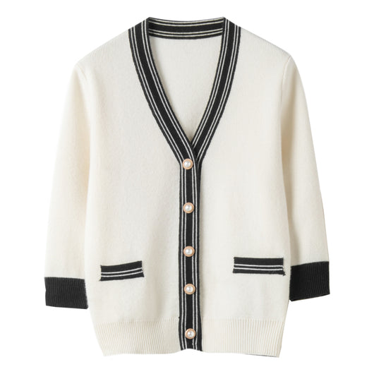 Conjunto de Lujo: Cardigan de Cachemira + Pantalón Recto Ancho - Image 16