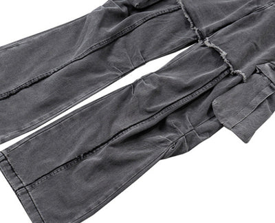 Pantalones Rectos para Hombre con Doble Costura y Detalle de Volantes - Image 8