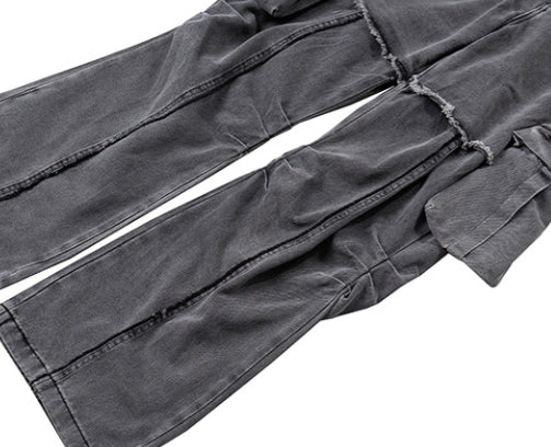 Pantalones Rectos para Hombre con Doble Costura y Detalle de Volantes - Image 8
