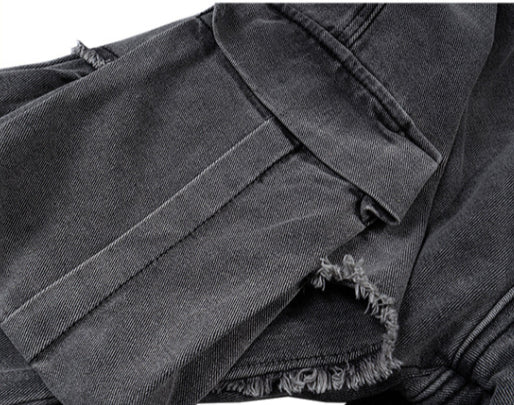 Pantalones Rectos para Hombre con Doble Costura y Detalle de Volantes - Image 9