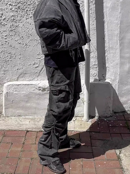 Pantalones Rectos para Hombre con Doble Costura y Detalle de Volantes - Image 11