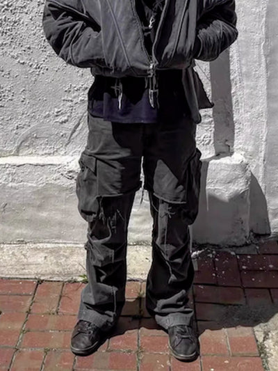 Pantalones Rectos para Hombre con Doble Costura y Detalle de Volantes - Image 12