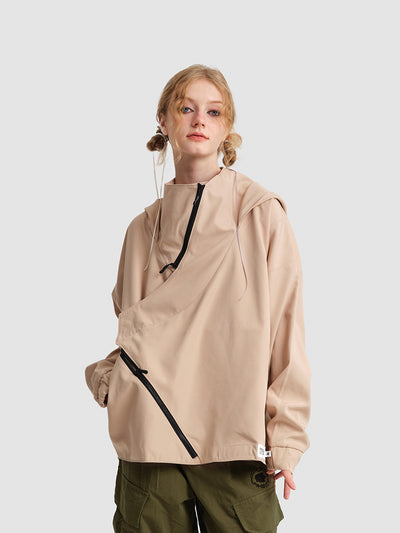 Abrigo Deportivo con Cierre Diagonal y Capucha para Hombre y Mujer - Image 11