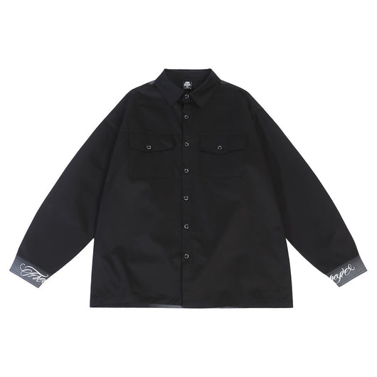 Camisa Suelta Estampada de Manga Larga para Hombre - Image 24