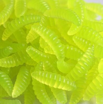 50 Piezas de Carnada Artificial Blanda tipo Larva para Pesca