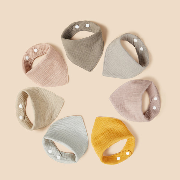 Babero Triangular de Algodón Puro para Bebé - Absorbente y Suave