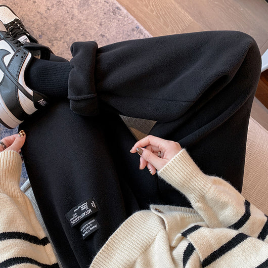 Pantalones Deportivos de Terciopelo Grueso Holgados para Mujer - Image 5