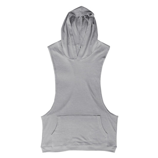 Chaleco Deportivo sin Mangas con Capucha para Hombre